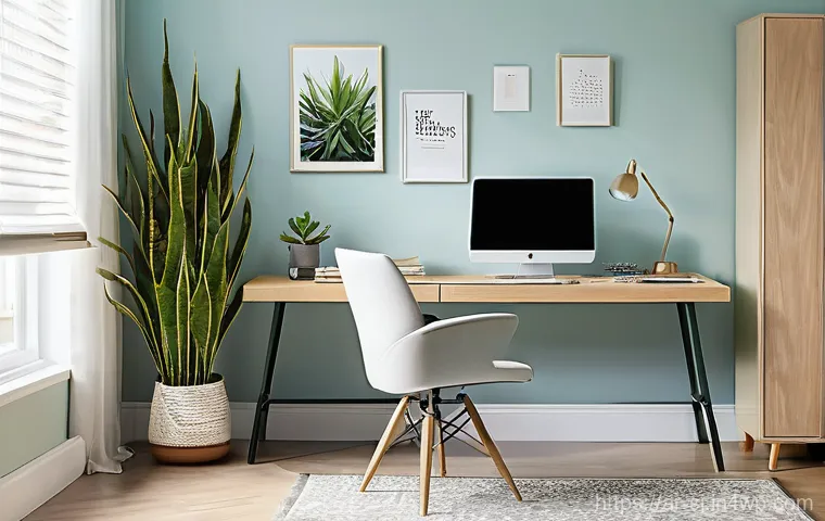 홈 오피스에서의 개인화된 공간 만들기 - **A Bright and Inspiring Home Office Oasis** A beautifully designed home office setup in a quiet...