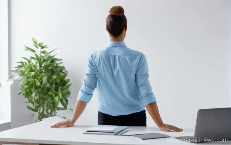 인체공학적 설계를 위한 가이드라인 - "A modern, clean home office setup featuring a comfortable, ergonomically designed workspace. A prof...